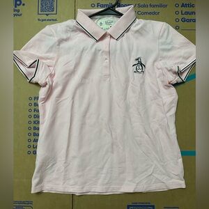 Original Penguin Pink Polo Shirt. Size XL Women